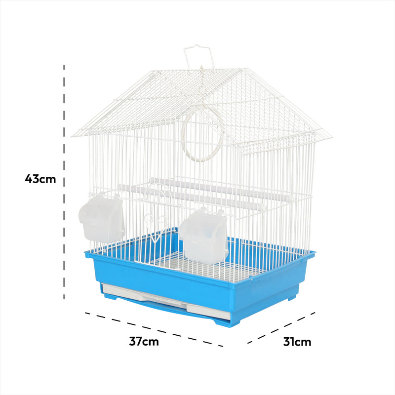 KCT Lima Small Exotic Bird Travel Cage - Blue