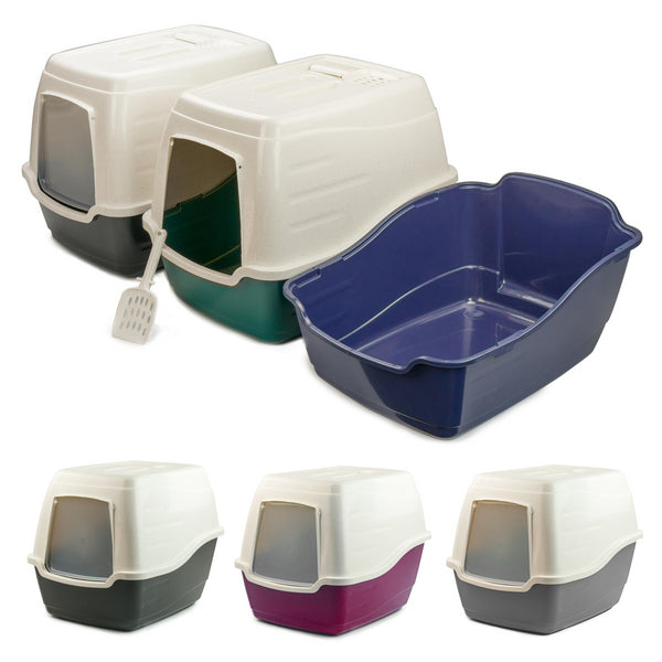 KCT Large Enclosed Hooded Cat Litter Tray/Pet Loo