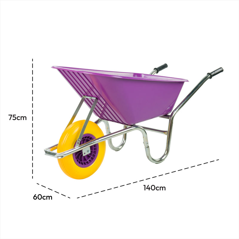 Complete Garden 110L Wheelbarrow - Purple