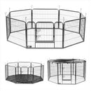 8 Side Heavy Duty Pet Play Pens Run with Optional Base / Cover