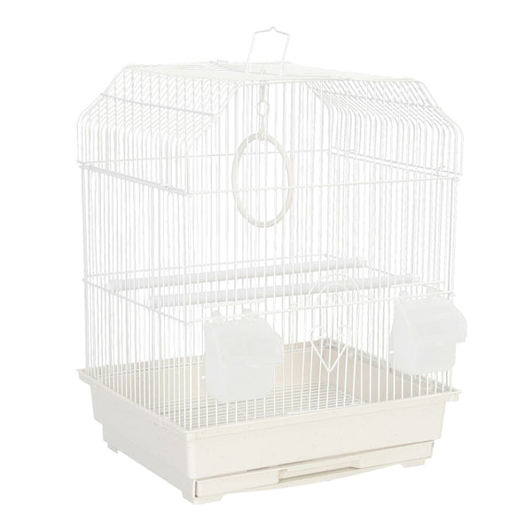 KCT Salvador Small Exotic Bird Travel Cage - White