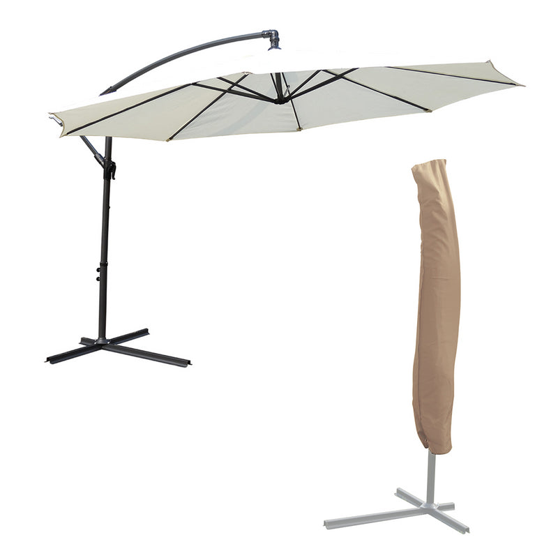 KCT 3.5m Large Cantilever Garden Parasols with Optional Base / Cover
