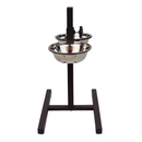 KCT Adjustable Height Pet Dog Feeding Stand with 2 Bowls - Medium