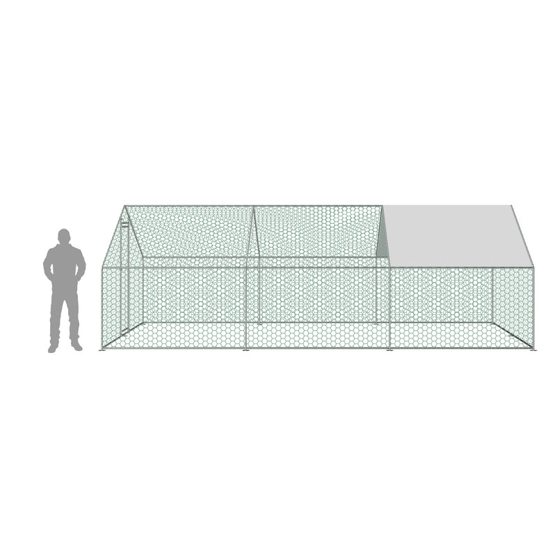 KCT Galvanised 6x3m Walk In Chicken Pet Run