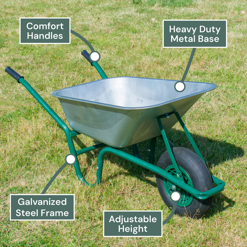 KCT 85 Litre Garden Steel Wheelbarrow