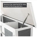 KCT Ancona 4ft Rabbit Hutch with Extended Run - Grey