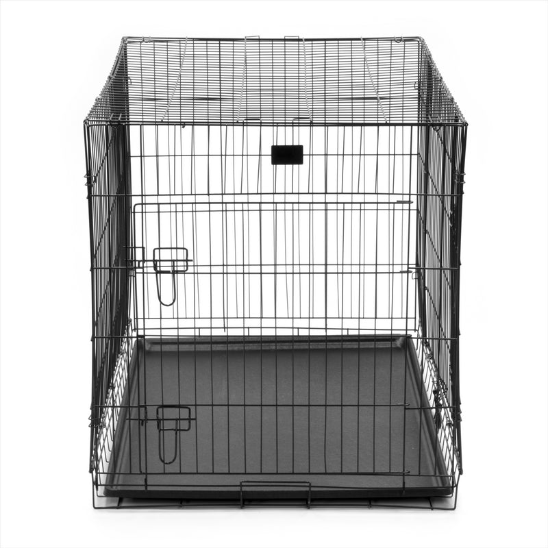KCT Folding Pet Crates with Plastic Tray