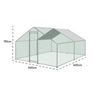 KCT 4x3m Walk In Galvanised Chicken Pet Run