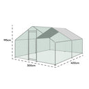 KCT 4x3m Walk In Galvanised Chicken Pet Run