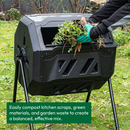 Rotating Garden Compost Tumbler - 160L
