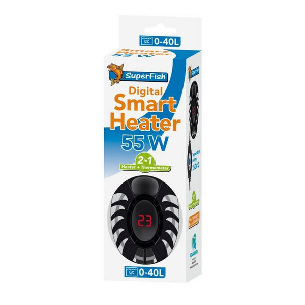 Superfish 55 Watt Smart Mini Aquarium Heater with Thermometer