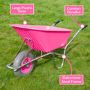 Complete Garden 110L Wheelbarrow - Pink