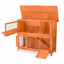 KCT Milan Large Two Tier Rabbit Hutch with Enclosed Run