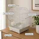 KCT Rosario Plus Exotic Bird Travel Small Cage - White