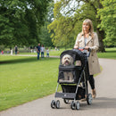 Hooded Pet Stroller - Black