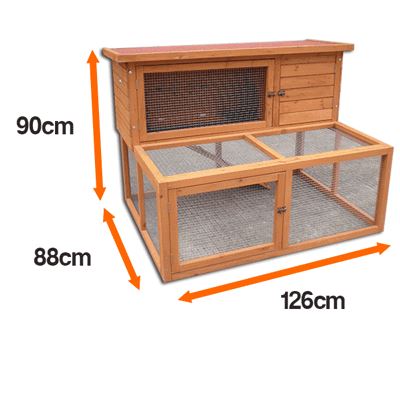 KCT Ancona 4ft Hutch and Run Including Cover