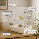 KCT Lima Small Exotic Bird Travel Cage - White