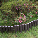 KCT Brown Wood Effect Garden Palisade Edging  - Pack of 8 Panels
