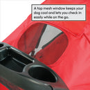 Hooded Pet Stroller with Rain Cover - Red