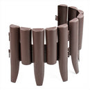 KCT Brown Wood Effect Garden Palisade Edging  - Pack of 8 Panels
