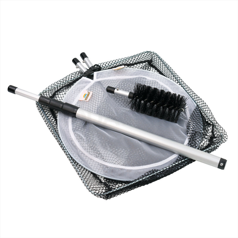 Heissner 3 in 1 Telescopic Pond Net & Brush Kit