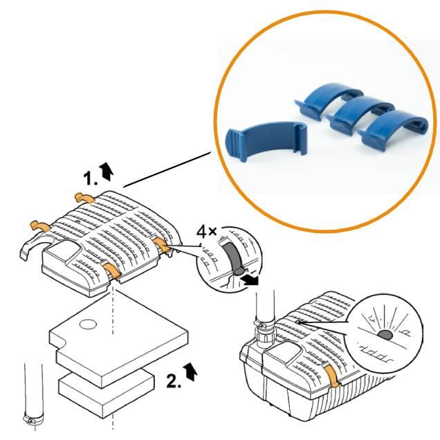 Oase Replacement Clip Set for Filtral 1500 - 9000 - Part 72798