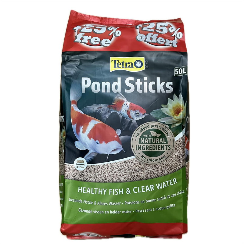 40L  + 25% Extra Fill (50L Total) Tetra Floating Pond Sticks Koi Fish Food Bag