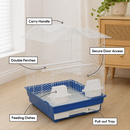 KCT Santiago Plus Exotic Portable Bird Small Cage  - Blue