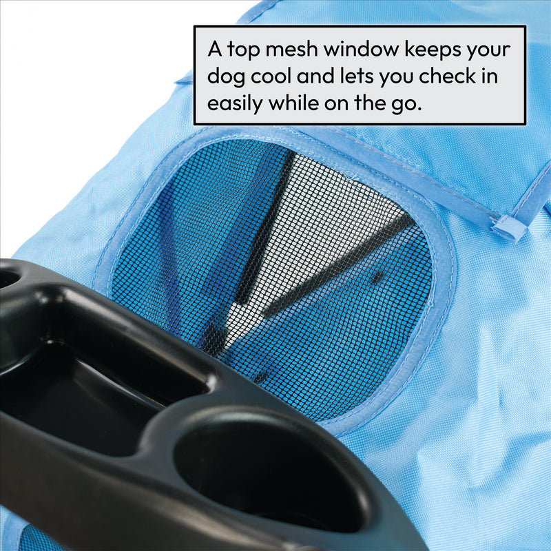 Hooded Pet Stroller - Blue