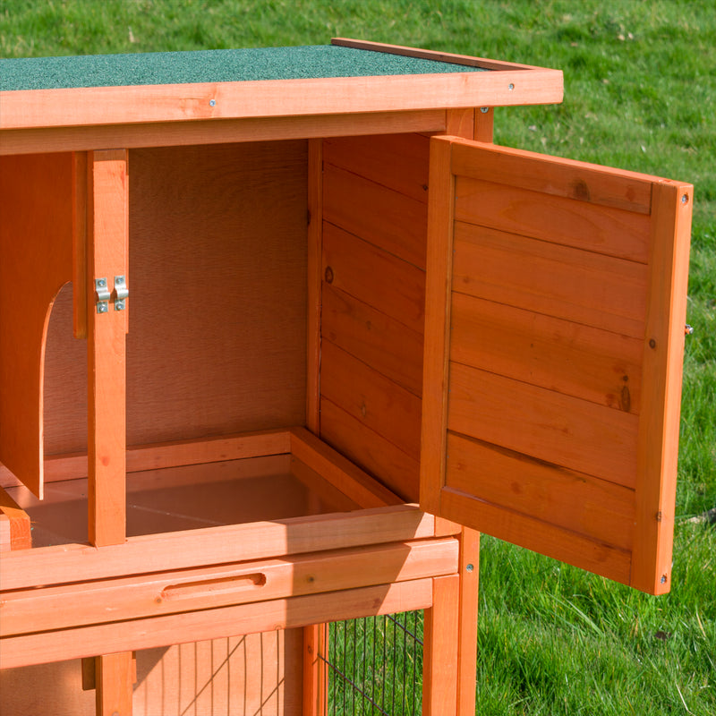 KCT Milan Large Two Tier Rabbit Hutch with Enclosed Run