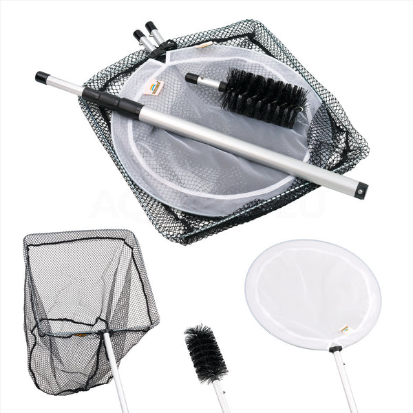 Heissner 3 in 1 Pond Cleaning Kit New Algae Net Blanketweed Brush Debris Clean