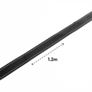 Black Dog Lead with Reflective Stitching
