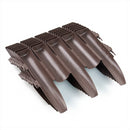 KCT Brown Wood Effect Garden Palisade Edging  - Pack of 8 Panels