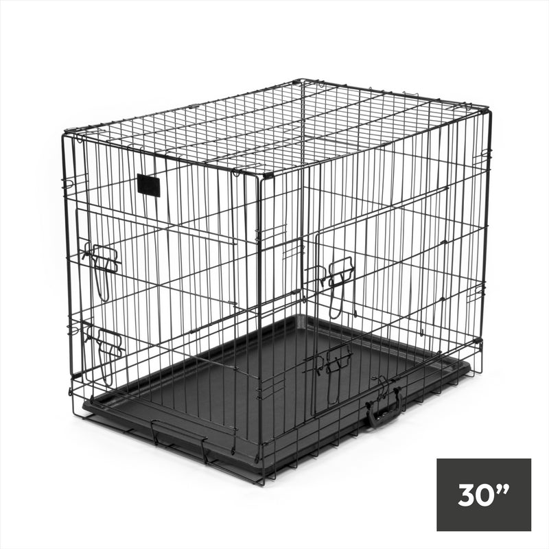 KCT Folding Pet Crates with Plastic Tray