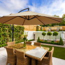 KCT 3.5m Large Cantilever Garden Parasols with Optional Base / Cover