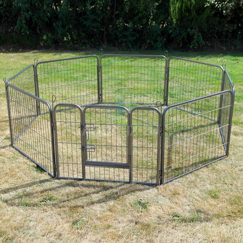 8 Side Heavy Duty Pet Play Pens Run with Optional Base / Cover