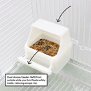 KCT Santiago Plus Exotic Portable Bird Small Cage  - White
