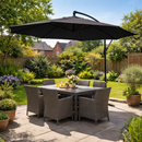 KCT 3m Large Cantilever Garden Parasols with Optional Base / Cover