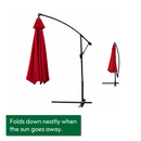 KCT 3m Large Cantilever Garden Parasols with Optional Base / Cover