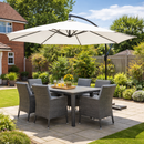 KCT 3m Large Cantilever Garden Parasols with Optional Base / Cover