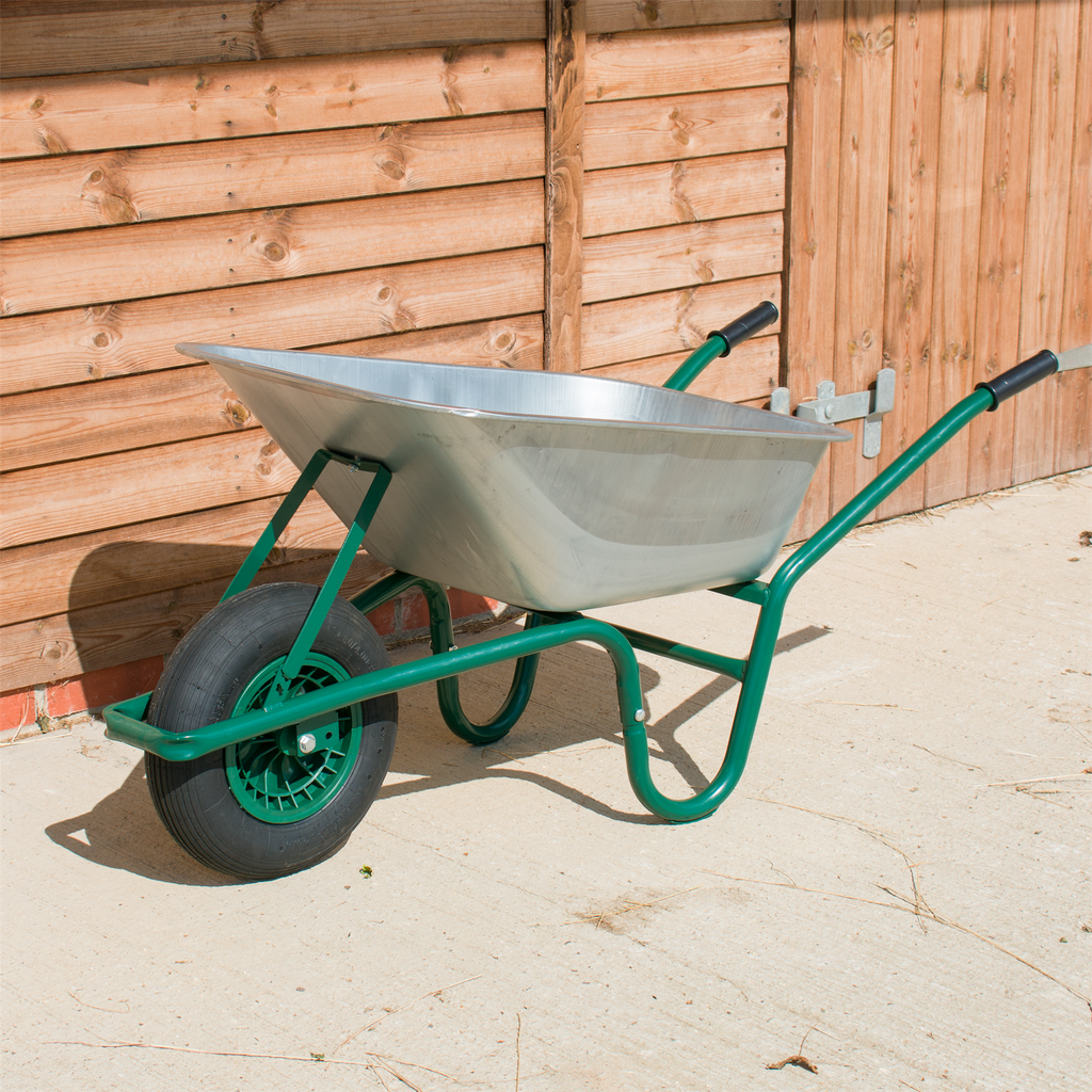 Shell Barrow KCT 85L Powder Coated Steel Heavy Duty Wheelbarrow | Outdoor Pneumatic ...
