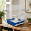 KCT Lima Plus Exotic Portable Bird Small Cage - Blue