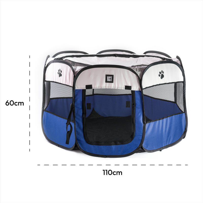 KCT Portable Fabric Pet Play Pens Runs for Puppy Dog Cat Rabbit