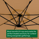 KCT 3m Large Cantilever Garden Parasols with Optional Base / Cover