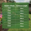 KCT Brown Wood Effect Garden Palisade Edging  - Pack of 8 Panels