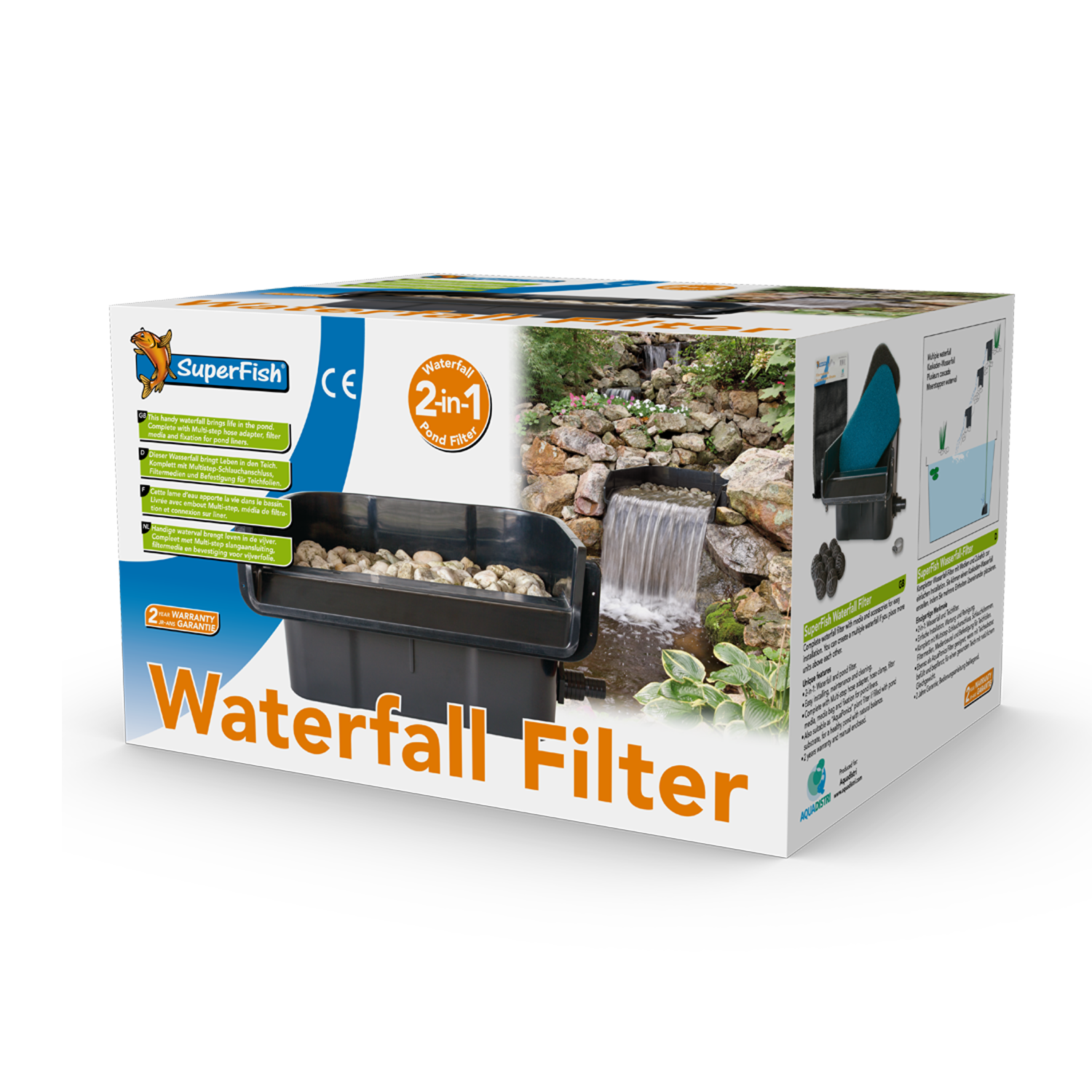 Superfish Mini Garden Pond Waterfall Filter Cascade | Water Feature