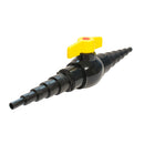 1.5 " (Inch) Solvent Weld Ball Valve and 2 x Stepped Hosetail Kit