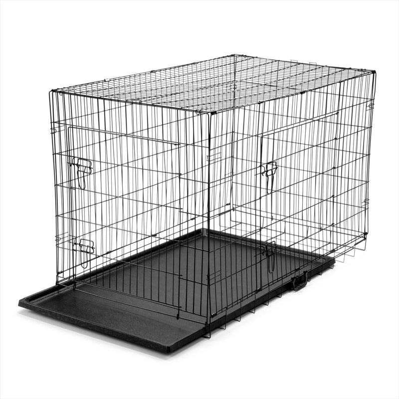 KCT Folding Pet Crates with Plastic Tray