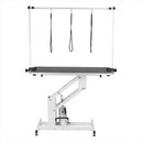 KCT Large White Adjustable Hydraulic Dog Grooming Table