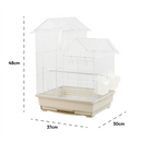 KCT Santiago Small Exotic Bird Travel Cage - White